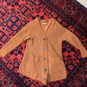 Everlane Rust Cardigan Wool Alpaca Blend